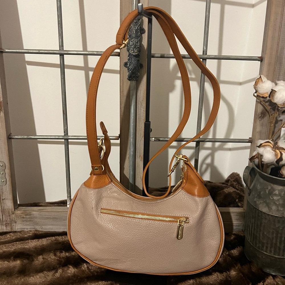Valentina Italian Leather Hobo Crossbody